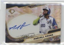 2025 Topps Diamond Icons Icons Chrome Autographs Marcell Ozuna #ACC-MO card