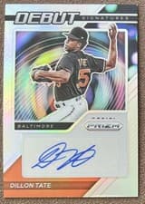 2021 Panini Prizm Debut Signatures Dillon Tate #DS-DT card