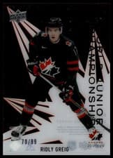 2024-25 Upper Deck Ice World Junior Championship Ridly Greig #WJC-19 card