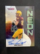 2025 Leaf Vivid Neon Autographs Sam Leavitt #NA-SL1 card