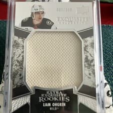 2024-25 Upper Deck Black Diamond Exquisite Collection Extra Exquisite Rookie Jersey Liam Ohgren #ECER-LO card