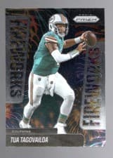 2025 Panini Prizm Fireworks Tua Tagovailoa #9 card