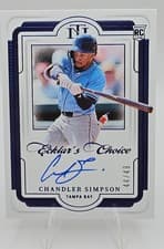 2025 Panini National Treasures Ecklar's Choice Signatures Chandler Simpson #10 card