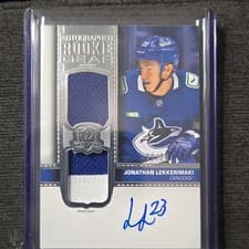 2024-25 Upper Deck The Cup Autographed Rookie Gear Jonathan Lekkerimaki #RG-LE card