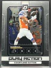 2025 Donruss Optic Play Action Courtland Sutton #1 card