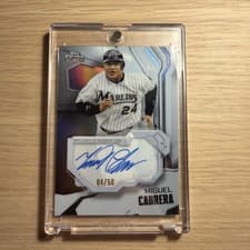 2026 Topps Chrome Black Ivory Autographs Miguel Cabrera #IVA-MC card