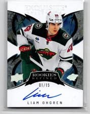 2024-25 Upper Deck Ice Exquisite Collection Rookies Refined Signatures Liam Ohgren #ERRS-4 card