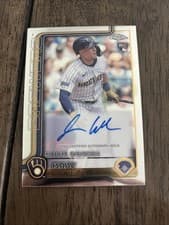 2025 Topps Chrome Update Rookie Debut Autographs Isaac Collins #CRDA-IC card