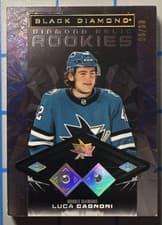 Luca Cagnoni 2025-26 Upper Deck Black Diamond Base Diamond Relic Rookies card