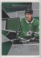 Miro Heiskanen 2021 SP Game Used Authentic Fabrics card
