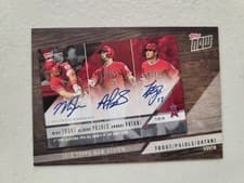 2019 Topps 2018 Now Review Mike Trout, Albert Pujols, Shohei Ohtani #TN-9