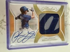 2025 Panini Flawless Prospect Patch Autographs Kellon Lindsey #44 card