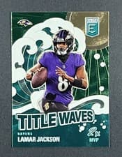 Lamar Jackson 2024 Donruss Elite Title Waves card