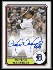 2025 Topps Archives 1987 Topps Boardwalk and Baseball Autographs Victor Martinez #87BBA-VM card
