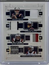 2025 Panini National Treasures Treasured Patches Drake Maye #13 card