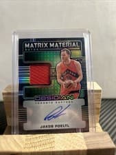 2024-25 Panini Obsidian Matrix Material Autos Jakob Poeltl #MM-JPT card