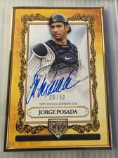 Jorge Posada 2025 Topps Gilded Collection Topps Gallery of Gold Autographs card