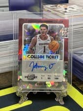 Johnny Davis 2022 Panini Chronicles Draft Picks Contenders Optic College Ticket Autograph card
