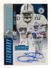 Emmitt Smith 2018 Panini Contenders Legendary Autographs card