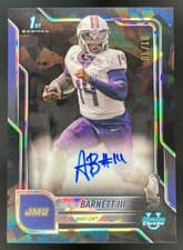 2025 Bowman University Chrome Sapphire Chrome Prospect Autographs Alonza Barnett III #BCA-AB card