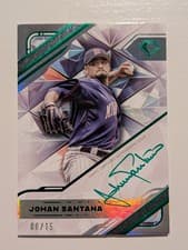 2025 Topps Diamond Icons White PolychromatINK Autographs Johan Santana #WPA-JSA card