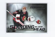 2025-26 Upper Deck Credentials Standing on Their Head Linus Ullmark #SH-10 card