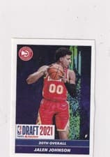 Jalen Johnson 2021-22 Panini NBA Sticker & Card Collection (Brazil) Base Set card