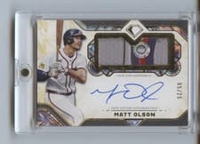 2025 Topps Diamond Icons Autographed Jumbo Patches Matt Olson #AJP-MO card