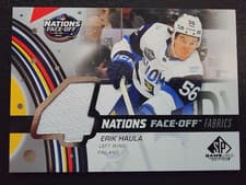 2025-26 SP Game Used 2025 4 Nations Face-Off Fabrics Erik Haula #4N-EH card