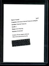 2025 Panini National Treasures Collegiate Potential Treasures Arch Manning #1 card