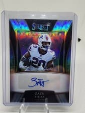 Zack Moss 2021 Panini Select Signatures Select card