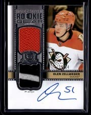 Olen Zellweger 2024-25 Upper Deck The Cup Autographed Rookie Gear card