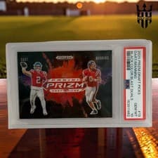 Eli Manning/Jaxson Dart 2025 Panini Prizm Draft Picks Black Color Blast Duals card