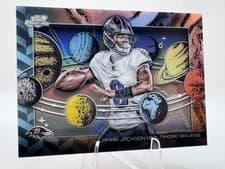 2025 Topps Cosmic Chrome Planetarium Lamar Jackson #PL-12 card