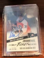 2024-25 Upper Deck Credentials Acetate Debut Ticket Access Matvei Michkov #DTAA-MM card