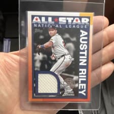 2025 Topps 1990 Topps Baseball All-Star Relics Austin Riley #90ASR-AR card