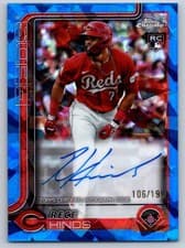 2025 Topps Chrome Sapphire Rookie Autographs Sapphire Rece Hinds #RA-RH card