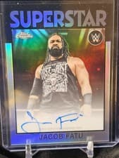 2026 Topps Chrome WWE 1986 Topps Autographs Jacob Fatu #86T-JF card