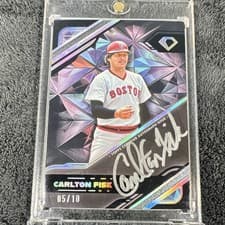 2025 Topps Diamond Icons Black PolychromatINK Autographs Carlton Fisk #BPA-CF card