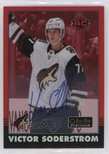 Victor Soderstrom 2021 O-Pee-Chee Platinum 2020 Update Retro Red Rainbow Autograph card