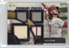 2025 Topps Museum Collection Single Player Primary Pieces Quad Relics Alec Bohm #SPPQ-ABO card