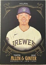 Keston Hiura 2021 Topps Allen & Ginter X card