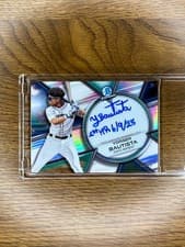 2025 Bowman Chrome Prime Chrome Signatures Yorger Bautista #PCS-YB card