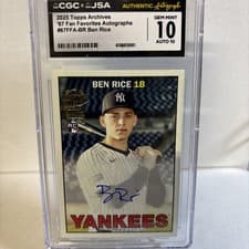 2025 Topps Archives Fan Favorite Autographs 1967 Ben Rice #67FFA-BR card