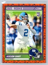 Jaxson Dart 2025 Score-A-Treat Base Rookies Pumpkin card