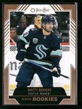 Matty Beniers 2022 Upper Deck O Pee Chee Glossy card