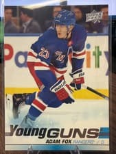 Adam Fox 2019 Upper Deck card