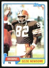 Ozzie Newsome 1981 Topps card