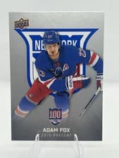 2025-26 Upper Deck New York Rangers Centennial Base Set Adam Fox #91 card