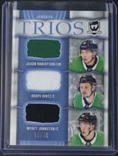 2024-25 Upper Deck The Cup Cup Trios Jersey Wyatt Johnston/Roope Hintz/Jason Robertson #C3-RHJ card